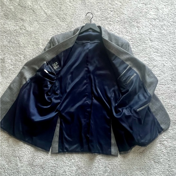 Jos. A. Bank Traveler Collection 43L Blazer Sport Coat Gray Check - Picture 6 of 7